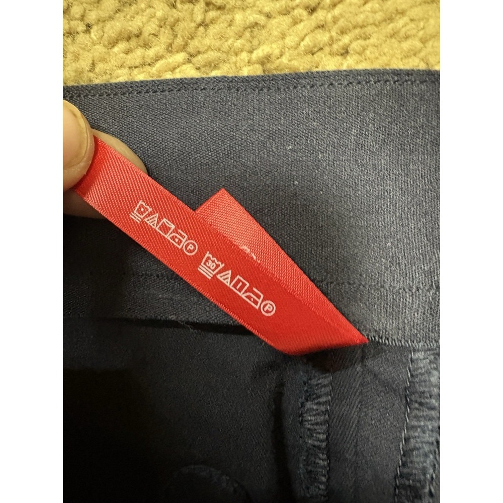 Spanx Polished Kick Flare Pants Women Large Navy Stretch Slash Pockets - Picture 4 of 10